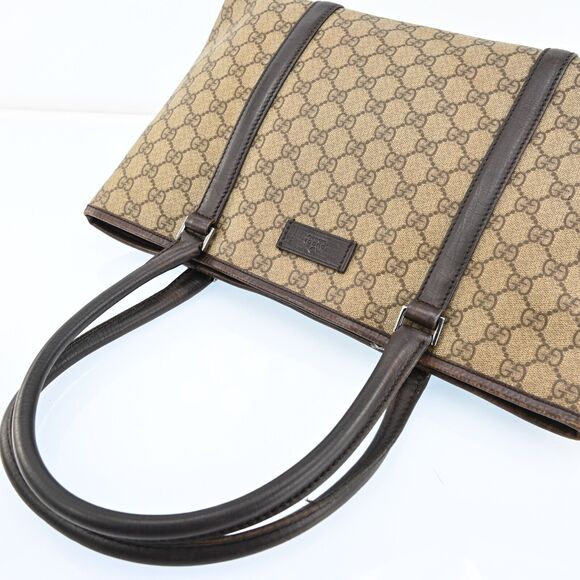 Auth Gucci Gg Supreme Tote Bag Pvc #136490G24B - Picture 3 of 15